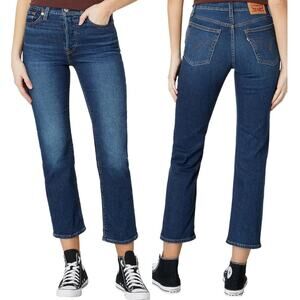 Levi's Wedgie High Waisted 5 Pocket Denim Straight Jeans Indigo Women's Size W27